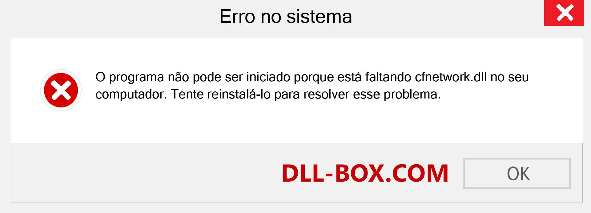 Arquivo cfnetwork.dll ausente ?. Download para Windows 7, 8, 10 - Correção de erro ausente cfnetwork dll no Windows, fotos, imagens